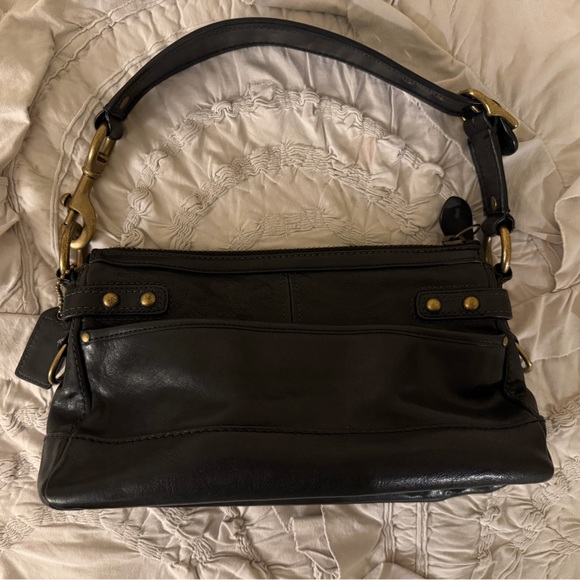 Coach Y2K Black Leather Shoulder Bag - Picture 2 of 8
